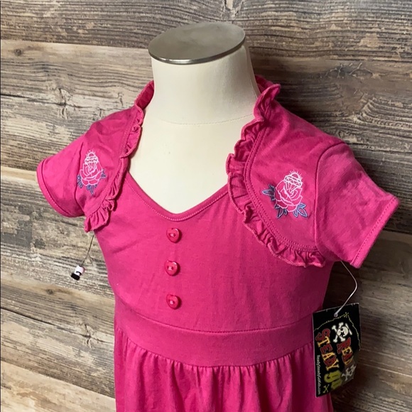 Ready Steady GO! Girl's Rose Diamond Lush Dress - Picture 2 of 3